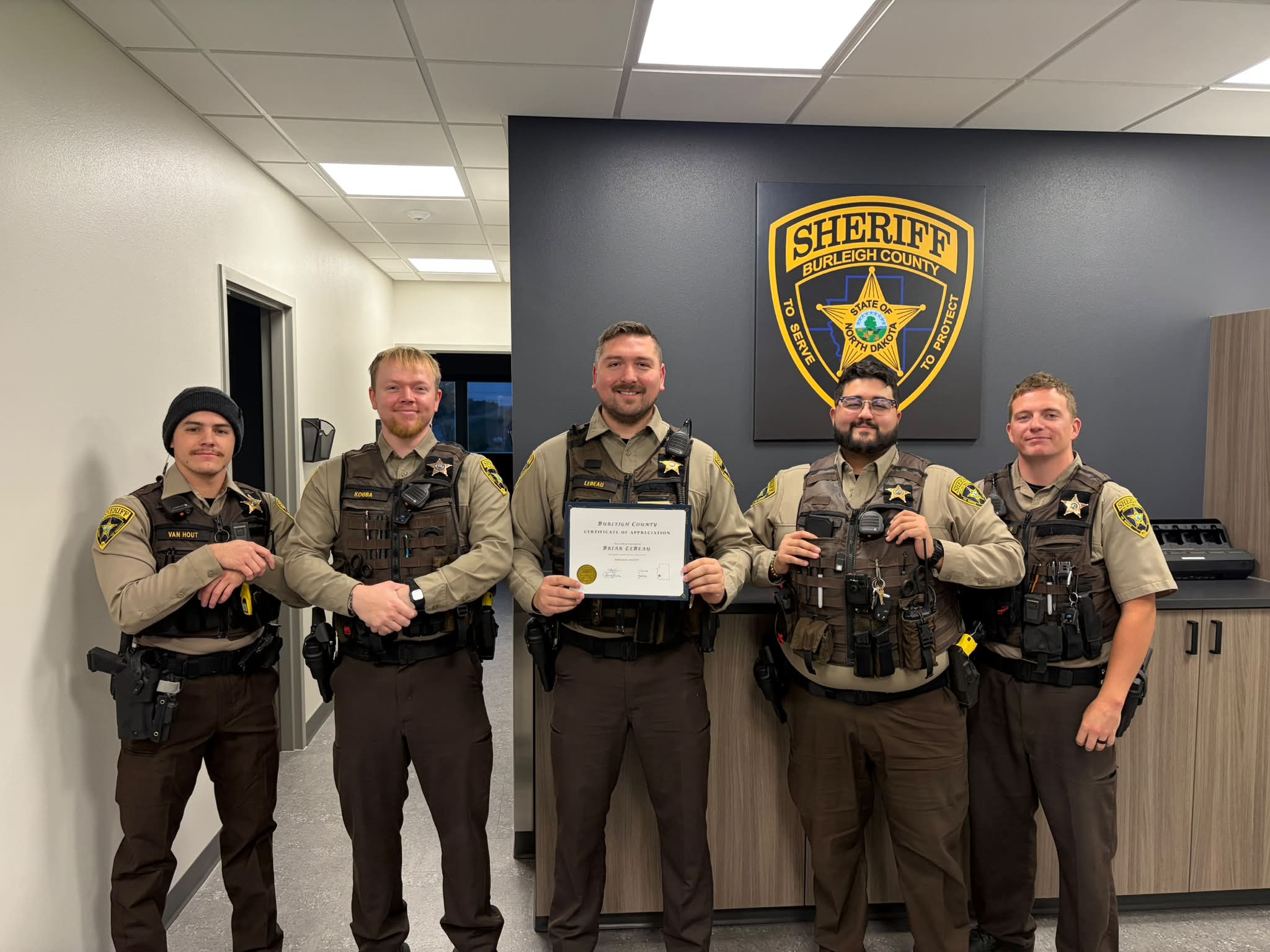 Burleigh County Sheriff marks a deputy’s 5-year milestone